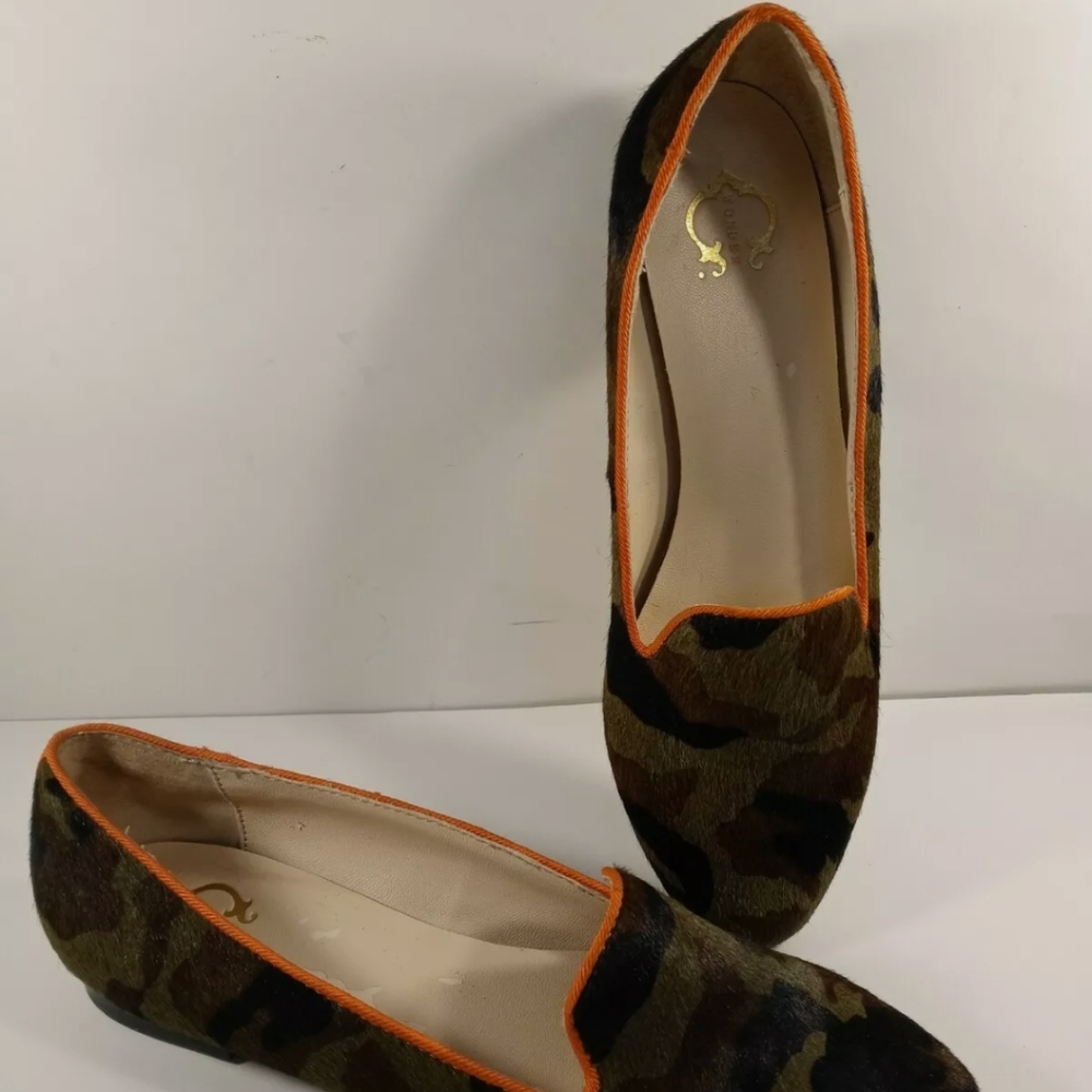 C Wonder Camo Camouflage Green Orange Women Shoes